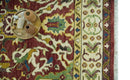 Maroon and Green Hand Knotted Traditional Large Design Multi Size wool area rug