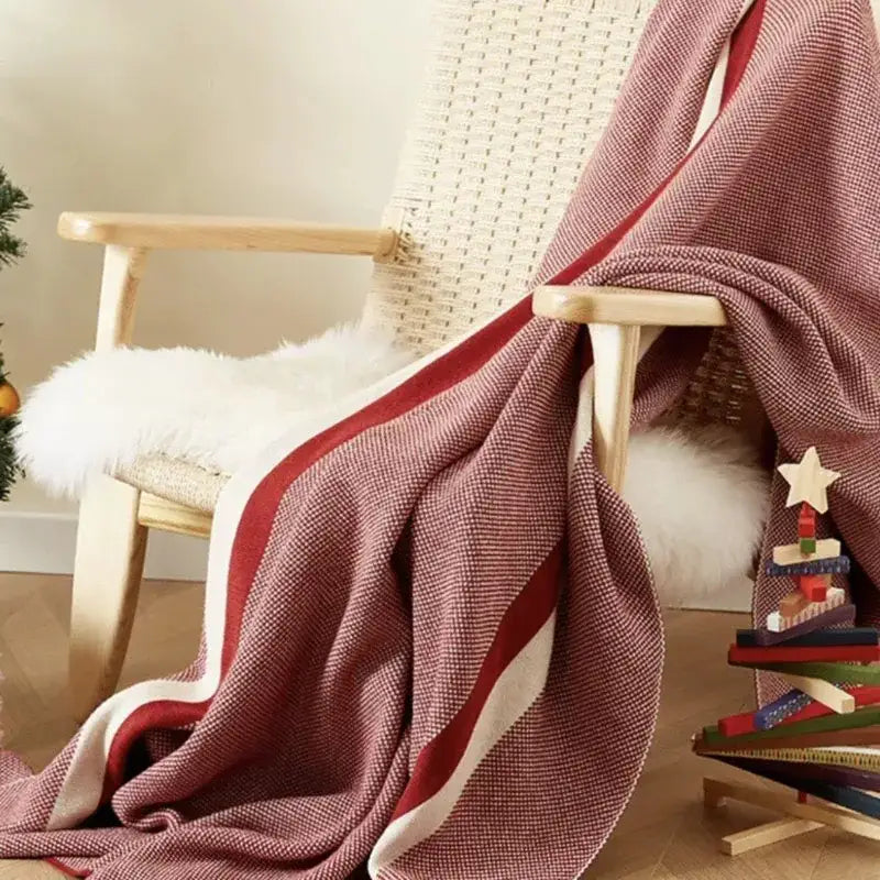 GobekUsa Cozy Striped Knit Blanket for All Seasons, photo 2 of 6