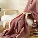 GobekUsa Cozy Striped Knit Blanket for All Seasons