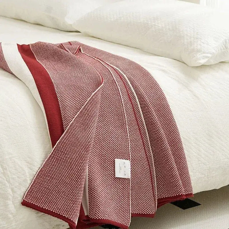 GobekUsa Cozy Striped Knit Blanket for All Seasons, photo 6 of 6
