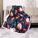 GobekUsa Cozy Flannel Blanket for Christmas Sofa Cover in Digital Lamb Wool Nap Blanket