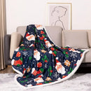 GobekUsa Cozy Flannel Blanket for Christmas Sofa Cover in Digital Lamb Wool Nap Blanket