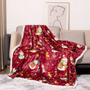 GobekUsa Cozy Flannel Blanket for Christmas Sofa Cover in Digital Lamb Wool Nap Blanket