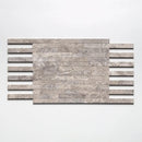 Maroon Di Notte Fine Textured Plank Marble Tiles 1 9/16x18