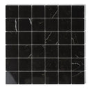 Marquina Nero Lux Glossy Straight Joint 2x2 Porcelain Mosaics 12x12