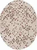 Elsu Beige&Burgandy Wool Rug