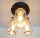 Mason Jar LIGHT FIXTURE New Quart Chain Trio by The Lamp Goods