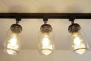 Mason Jar TRACK LIGHTING New Quarts Chain Trio by The Lamp Goods
