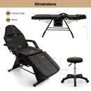 72 Inch Massage Bed with Hydraulic Stool Removable Headrest and Storage Boxes by LJGDeals