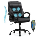 Massage Executive Office Chair with 6 Vibrating Points-Black by LJGDeals