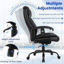 Massage Executive Office Chair with 6 Vibrating Points-Black