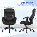 Massage Executive Office Chair with 6 Vibrating Points-Black by LJGDeals