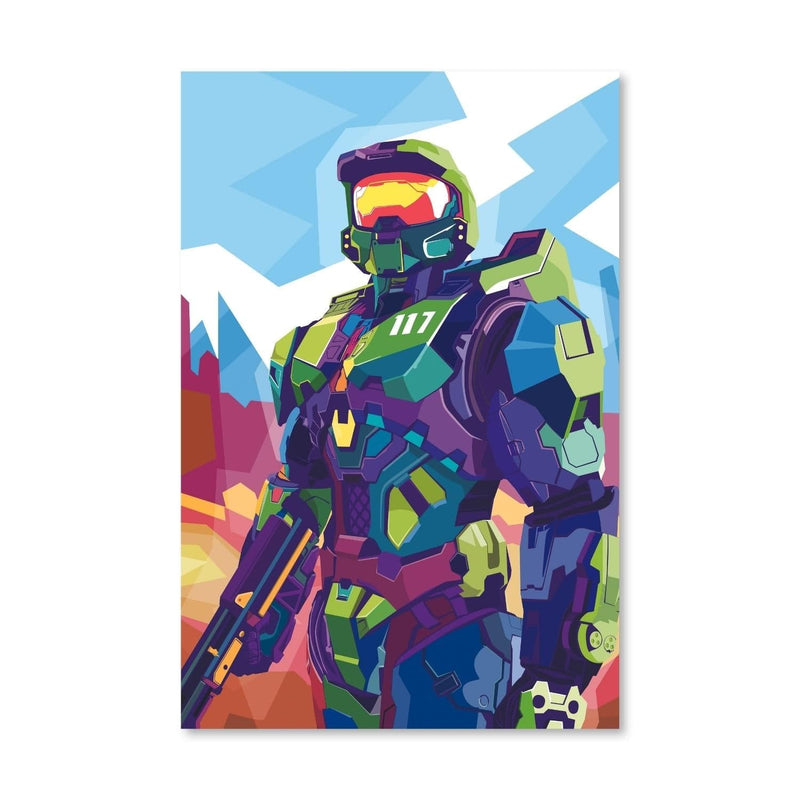 Master Chief in Color Canvas