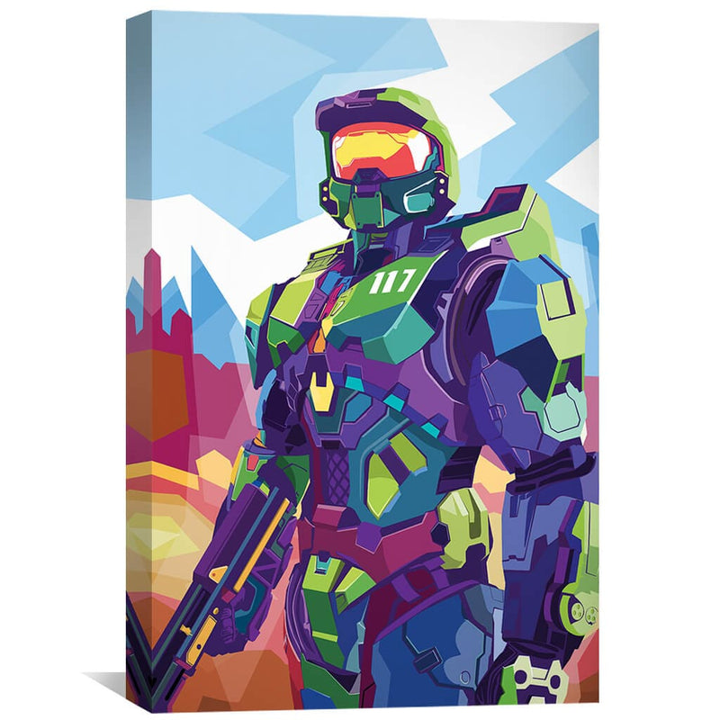 Master Chief in Color Canvas