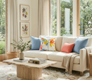Matisse Floral Pillow Cover in Coral, Thibaut Pillows