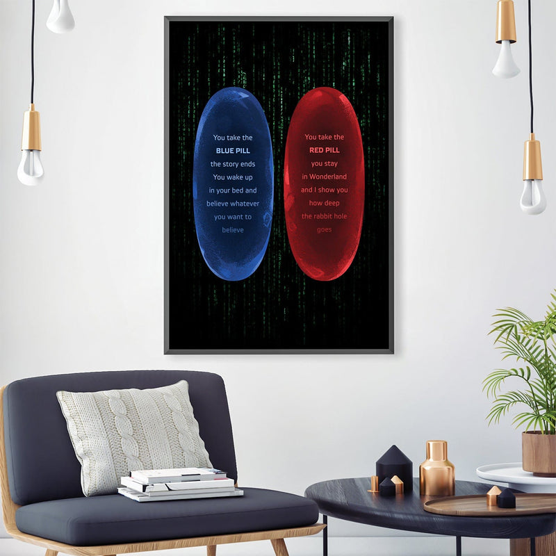 Matrix Red Blue Canvas