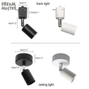 Matte black adjustable led track spotlight exhibition lighting by Decorbites