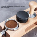 Matte black adjustable palm tamper kitchen coffee distributor tool by Decorbites