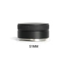 Matte black adjustable palm tamper kitchen coffee distributor tool by Decorbites