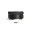 Matte black adjustable palm tamper kitchen coffee distributor tool by Decorbites