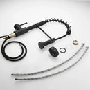 GobekUsa Brush Brass Kitchen Faucet Single Lever Pull Out Spring Spout Mixer Tap