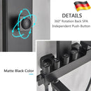 GobekUsa Black Bathroom Faucet Shower Kit with Rainfall Shower Column and Bidet Mixer System