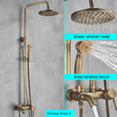 GobekUsa Black Bathroom Shower Faucet Mixer with 8" Rainfall Shower, Wall Mount Tub Spout