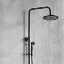 GobekUsa Black Bathroom Shower Faucet Mixer with 8" Rainfall Shower, Wall Mount Tub Spout