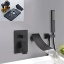 GobekUsa Black Bathroom Faucet: 2 Function Wall Mount Hot Cold Shower Bathtub Facuet.