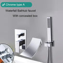 GobekUsa Black Bathroom Faucet: 2 Function Wall Mount Hot Cold Shower Bathtub Facuet.