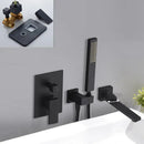 GobekUsa Black Bathroom Faucet: 2 Function Wall Mount Hot Cold Shower Bathtub Facuet.
