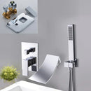 GobekUsa Black Bathroom Faucet: 2 Function Wall Mount Hot Cold Shower Bathtub Facuet.