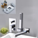GobekUsa Black Bathroom Faucet: 2 Function Wall Mount Hot Cold Shower Bathtub Facuet.