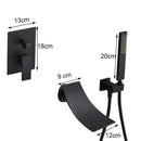 GobekUsa Black Bathroom Faucet: 2 Function Wall Mount Hot Cold Shower Bathtub Facuet.