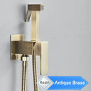 GobekUsa Black Bidet Faucet Wall Mount Shower Tap Toilet Sprayer Mixer