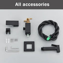 GobekUsa Black Bidet Faucet Wall Mount Shower Tap Toilet Sprayer Mixer