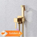 GobekUsa Black Bidet Faucet Wall Mount Shower Tap Toilet Sprayer Mixer