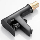 GobekUsa Black Brass Single Handle Bathroom Basin Faucet with Shower Head, Hot and Cold Mixer Tap
