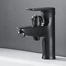 GobekUsa Black Brass Single Handle Bathroom Basin Faucet with Shower Head, Hot and Cold Mixer Tap