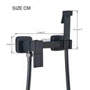 GobekUsa Brass Bidet Faucet Mixer with Square Shower Spray
