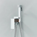 GobekUsa Brass Bidet Faucet Mixer with Square Shower Spray