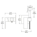 GobekUsa Brass Bidet Faucet Mixer with Square Shower Spray