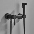 GobekUsa Brass Bidet Faucet Mixer with Square Shower Spray
