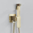 GobekUsa Brass Bidet Faucet Mixer with Square Shower Spray