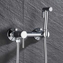 GobekUsa Brass Bidet Faucet Mixer with Square Shower Spray
