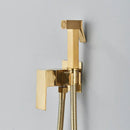 GobekUsa Brass Bidet Faucet Mixer with Square Shower Spray