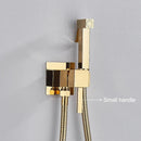 GobekUsa Brass Bidet Faucet Mixer with Square Shower Spray