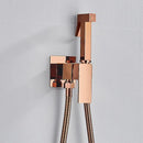 GobekUsa Brass Bidet Faucet Mixer with Square Shower Spray