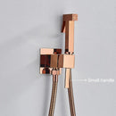 GobekUsa Brass Bidet Faucet Mixer with Square Shower Spray