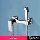 GobekUsa Brass Bidet Sprayer Faucet Set - Hot Cold Mixer, Wall Mounted Toilet Shattaf